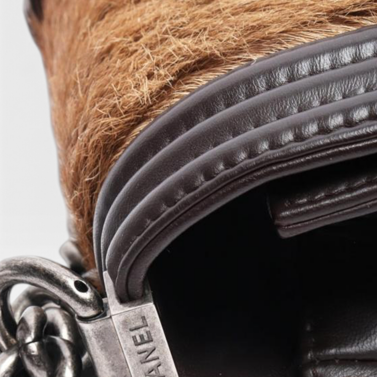 Chanel Lambskin & Pony Boy Bag