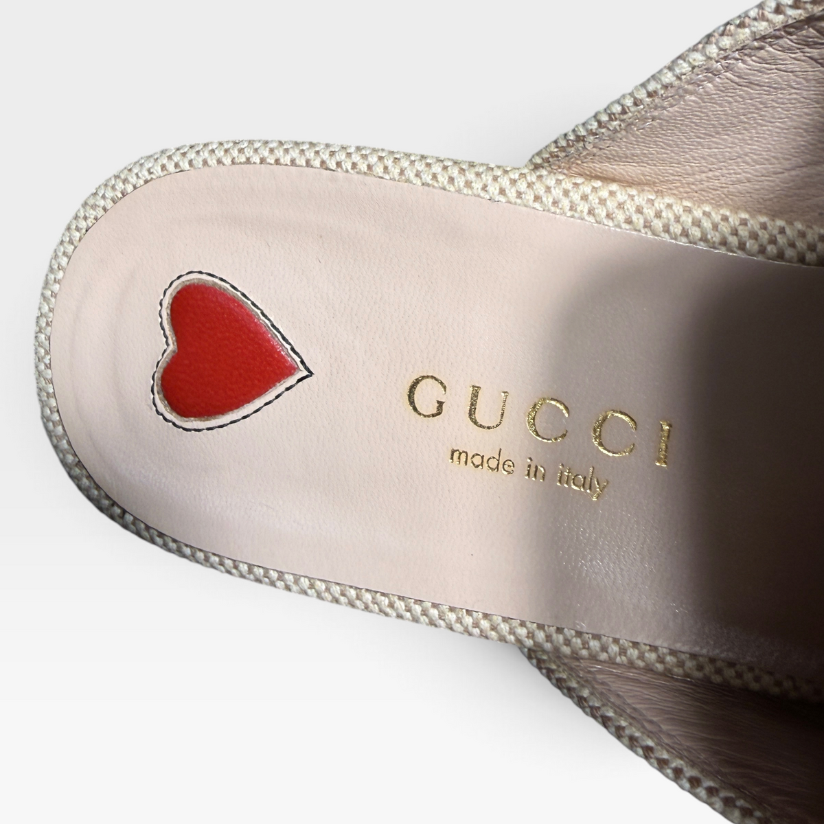 Gucci Raffia Princetown Mules
