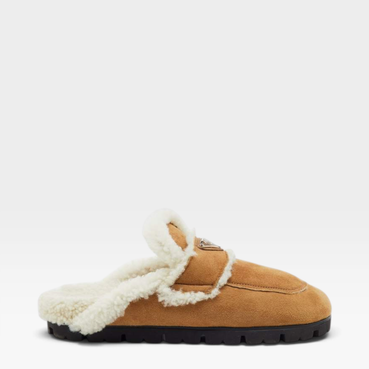 Prada Suede & Shearling Mules (Unworn)