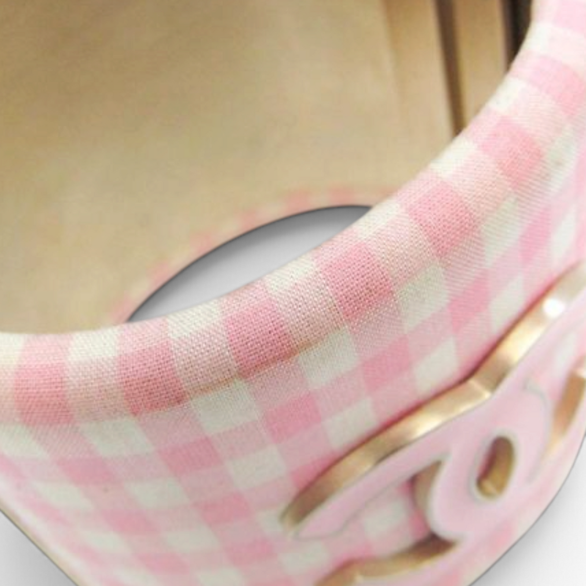 Chanel Gingham CC Cuff