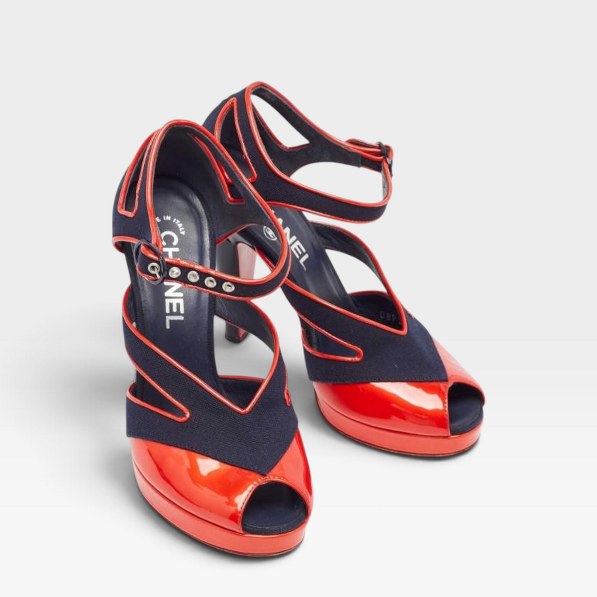 Chanel Vintage 2008 Runway Peep Toe Sandals