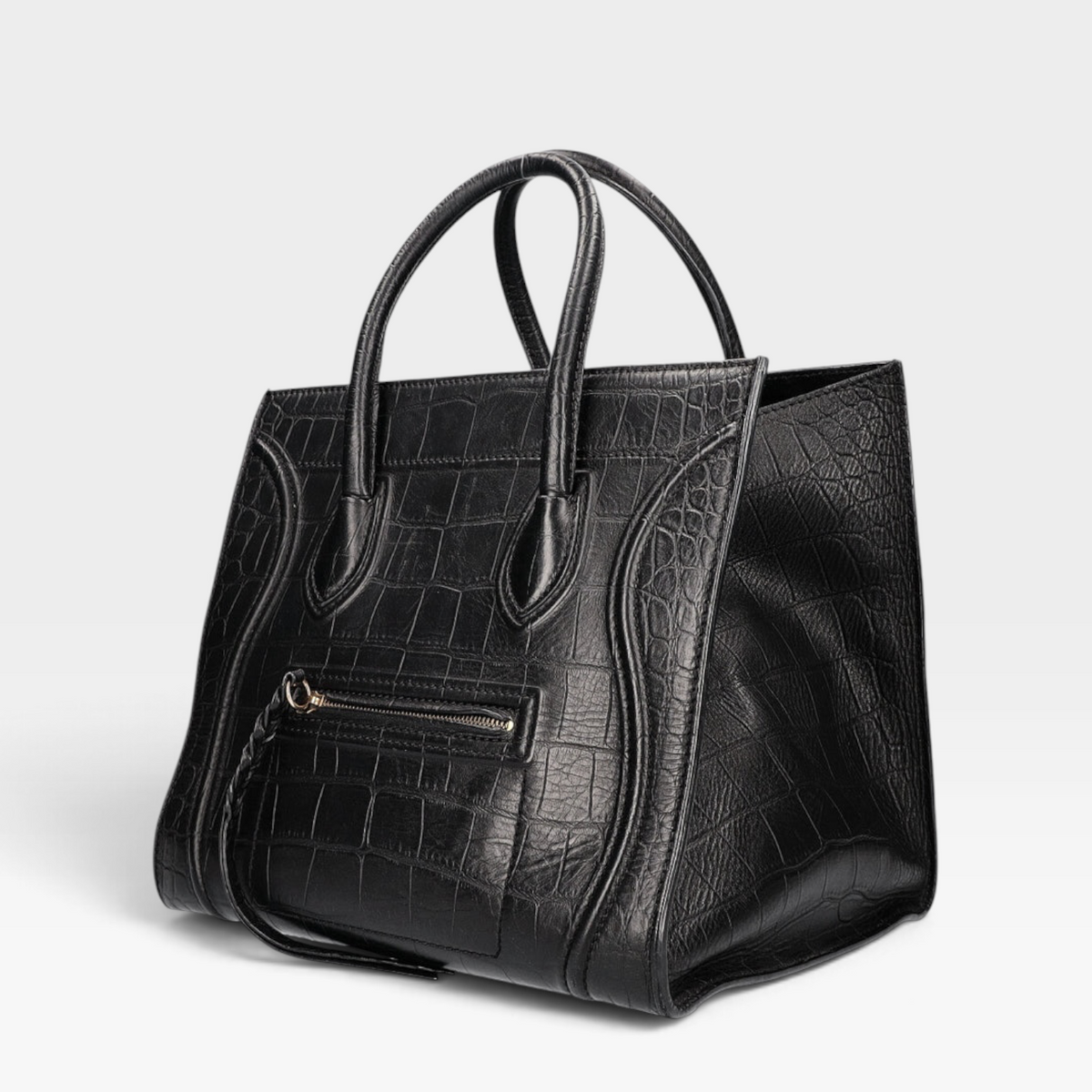 Celine Luggage Phantom Embossed Croc Tote