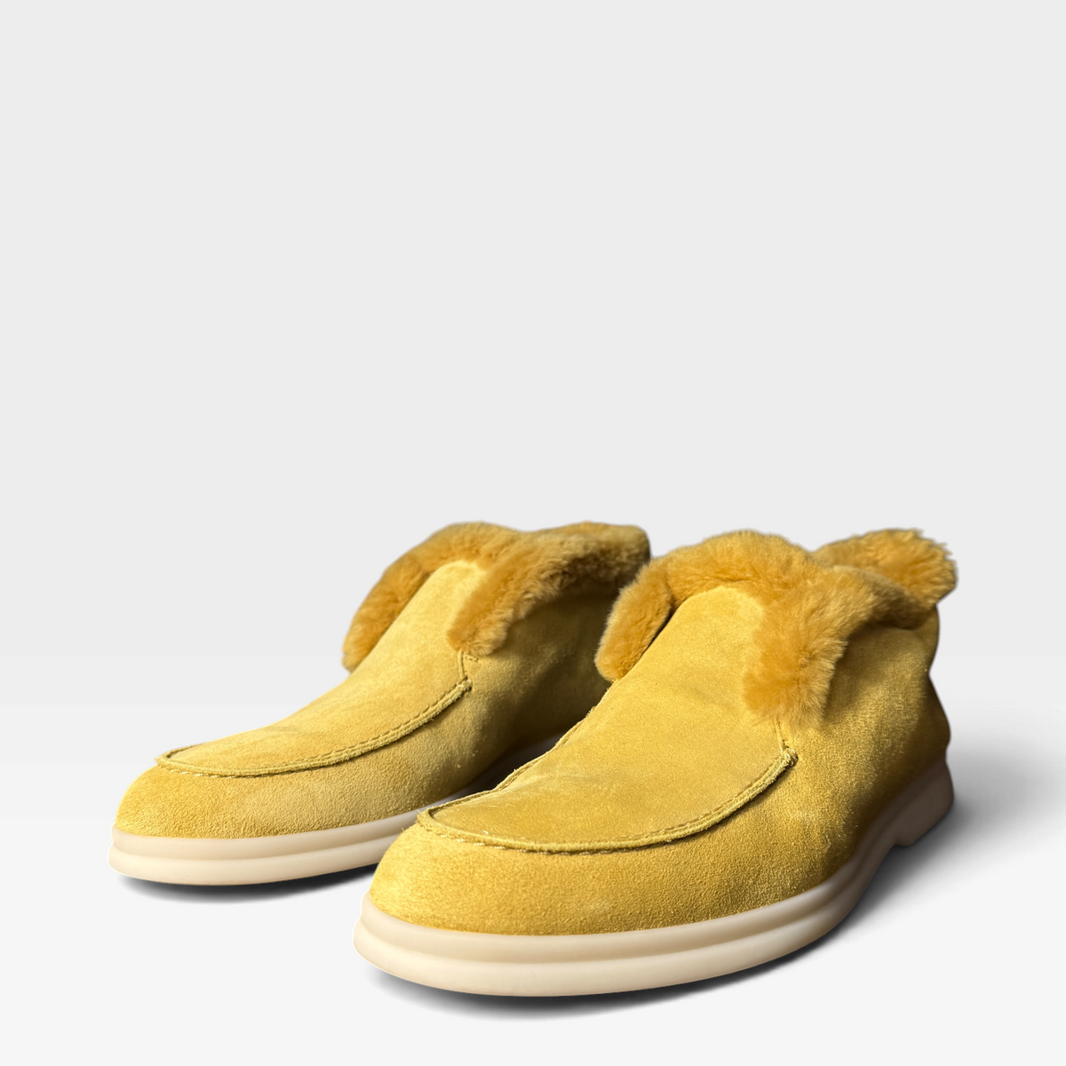 Loro Piana Open Walk Fur-Lined Suede Ankle Boots