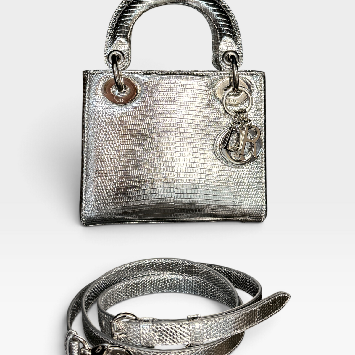 Christian Dior Lady Dior, Silver Lizard