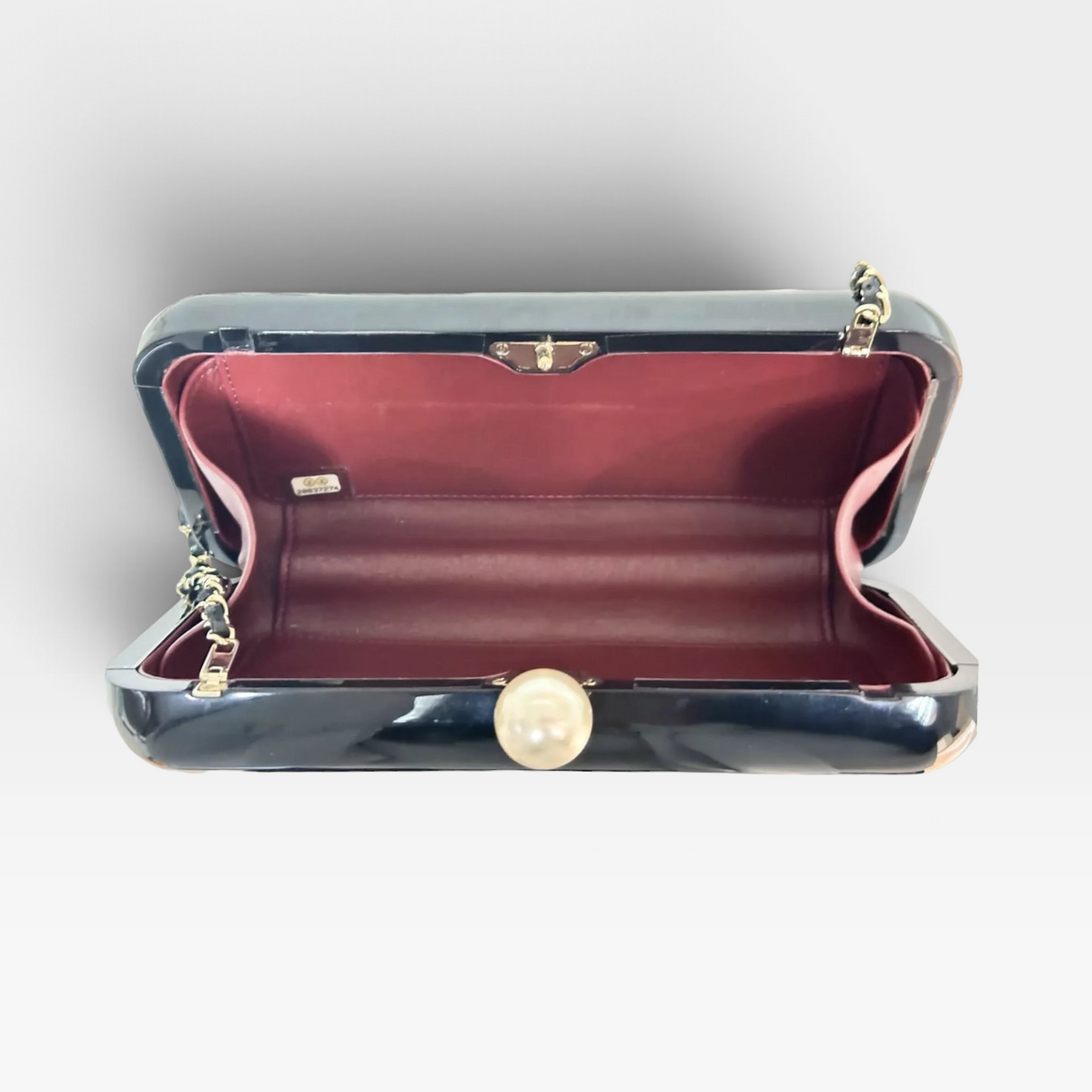 Chanel 5x5 CC Plexiglass Minaudiere 2015 – Black