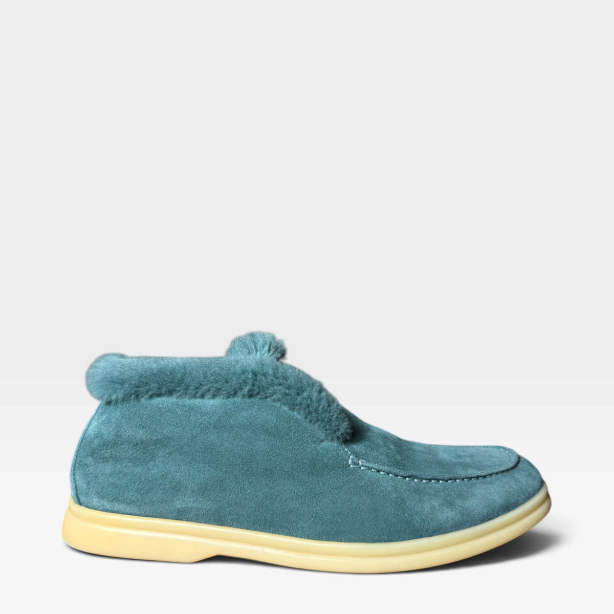 Loro Piana Open Walk Fur-Lined Suede Ankle Boots