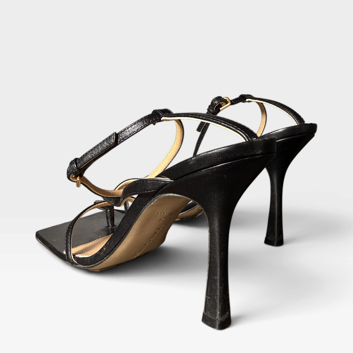 Bottega Veneta Square Toe Sandals