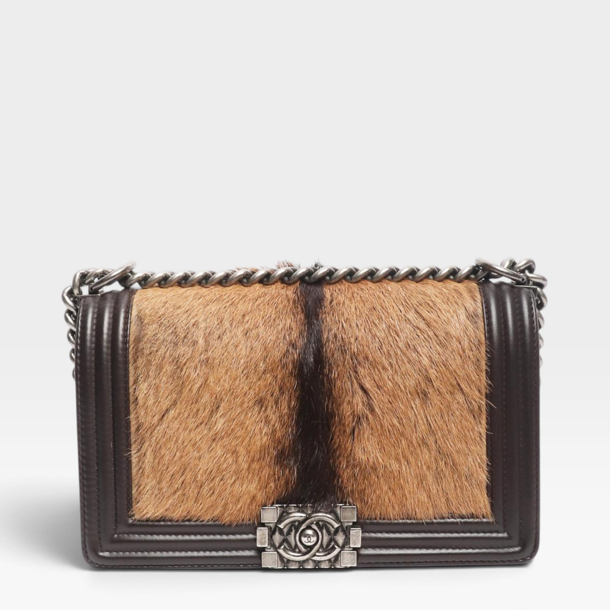 Chanel Lambskin & Pony Boy Bag