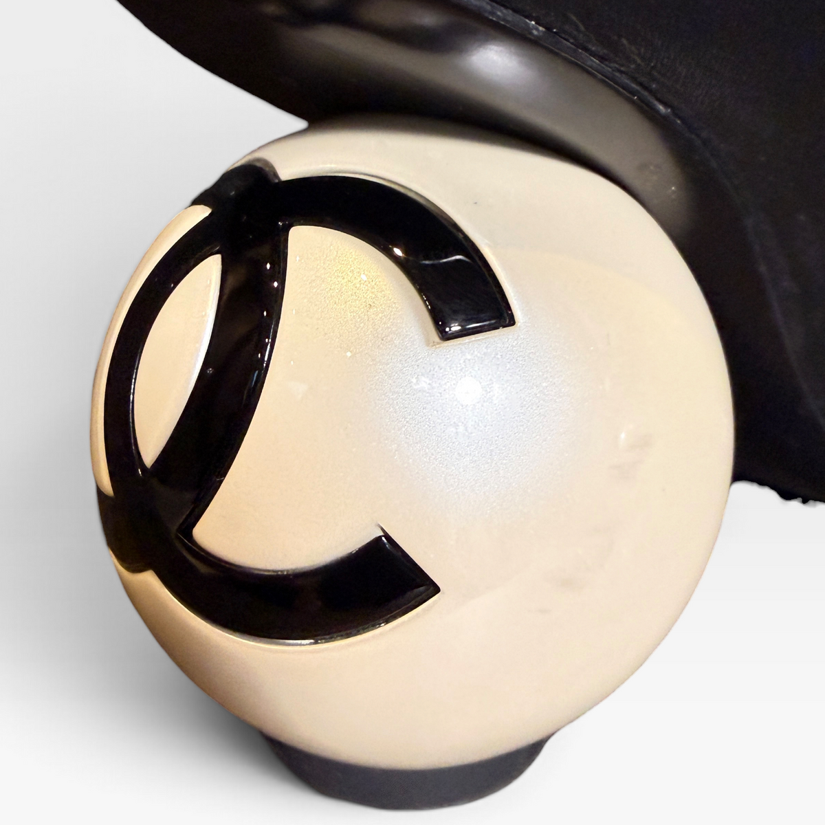 Chanel Stretch Cap Toe Pearl Ball Mid Calf Boots