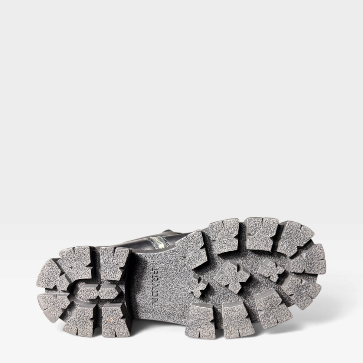Prada Monolith Leather Re-Nylon Combat Boots with Pouches