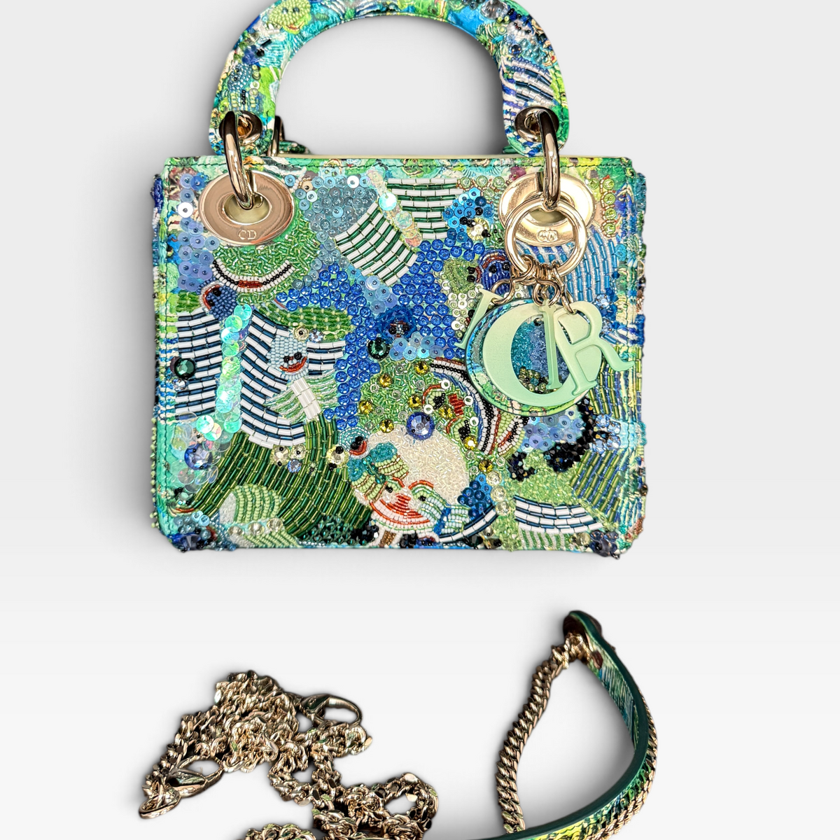 Christian Dior Lady Dior, Art Embellished Bag