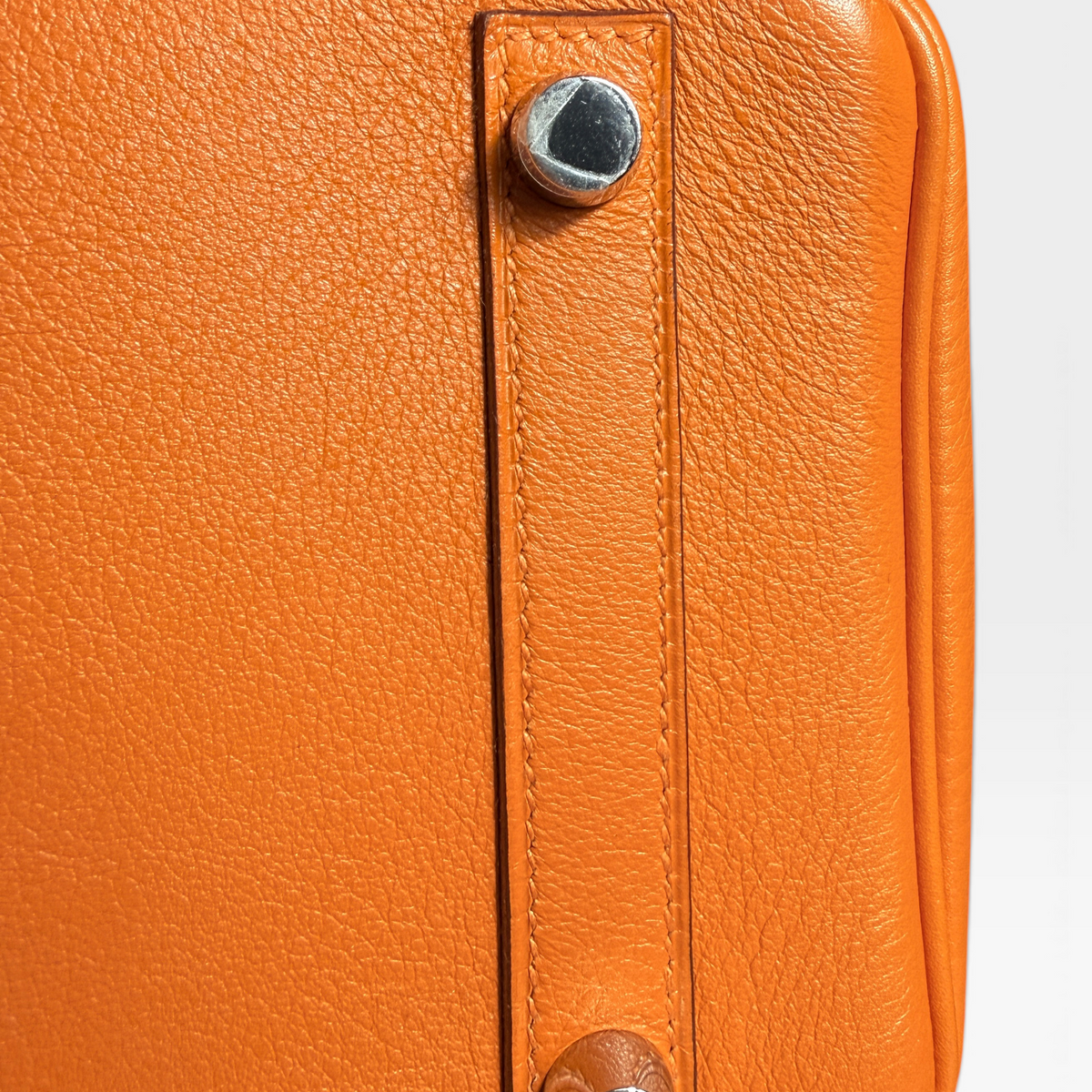 Hermès Birkin 25, Orange Clemence Leather, Palladium Hardware - M Stamp