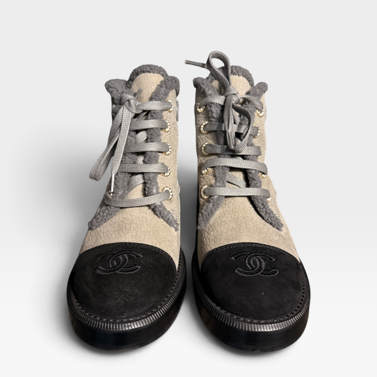 Chanel Short Shearling Lined Boots