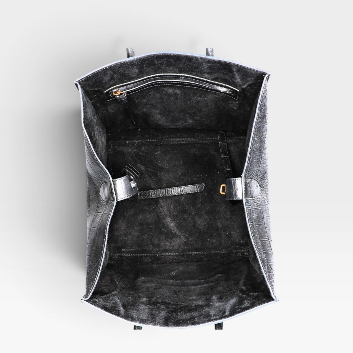 Celine Luggage Phantom Embossed Croc Tote