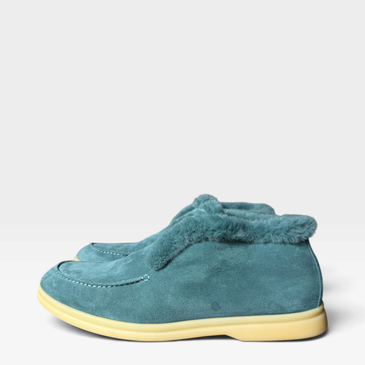 Loro Piana Open Walk Fur-Lined Suede Ankle Boots
