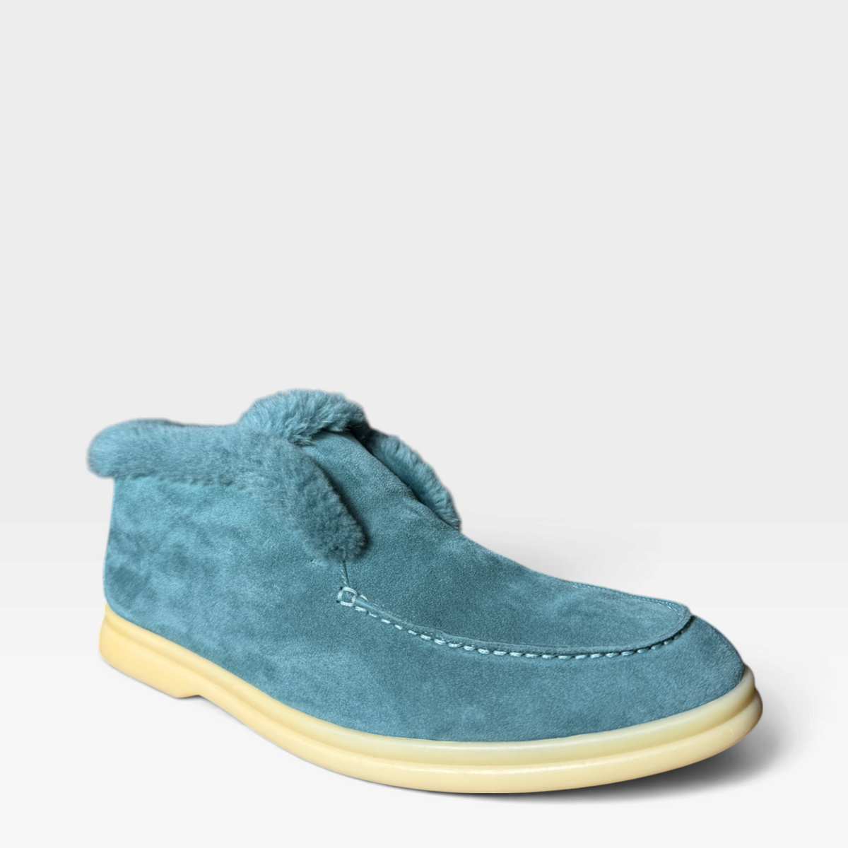 Loro Piana Open Walk Fur-Lined Suede Ankle Boots