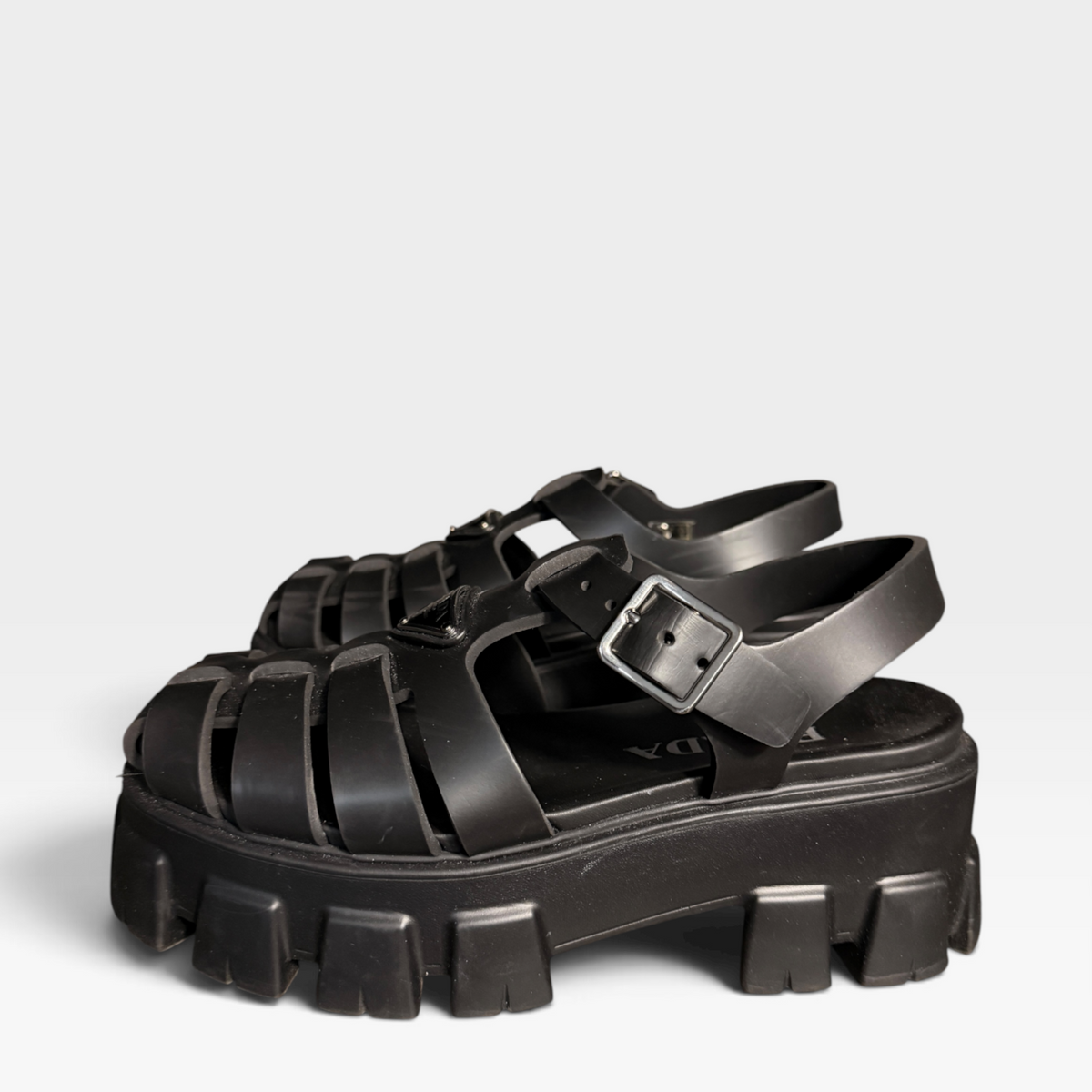 Prada Monolith Rubber Sandals