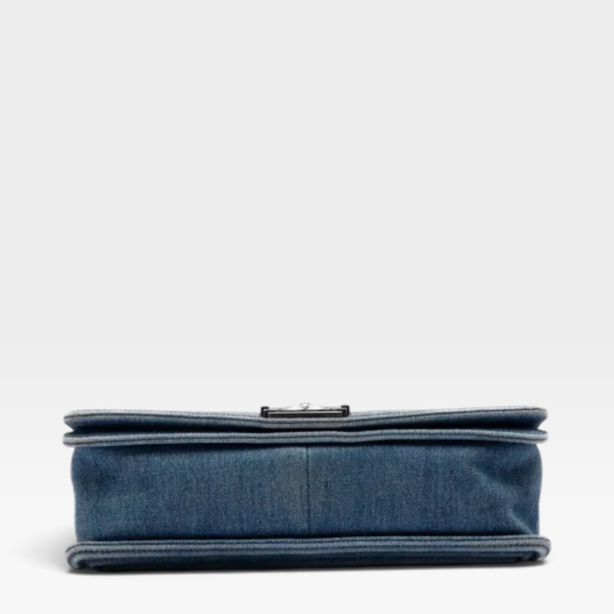 Chanel Large Quilted Denim Boy Flap Crossbody Bag