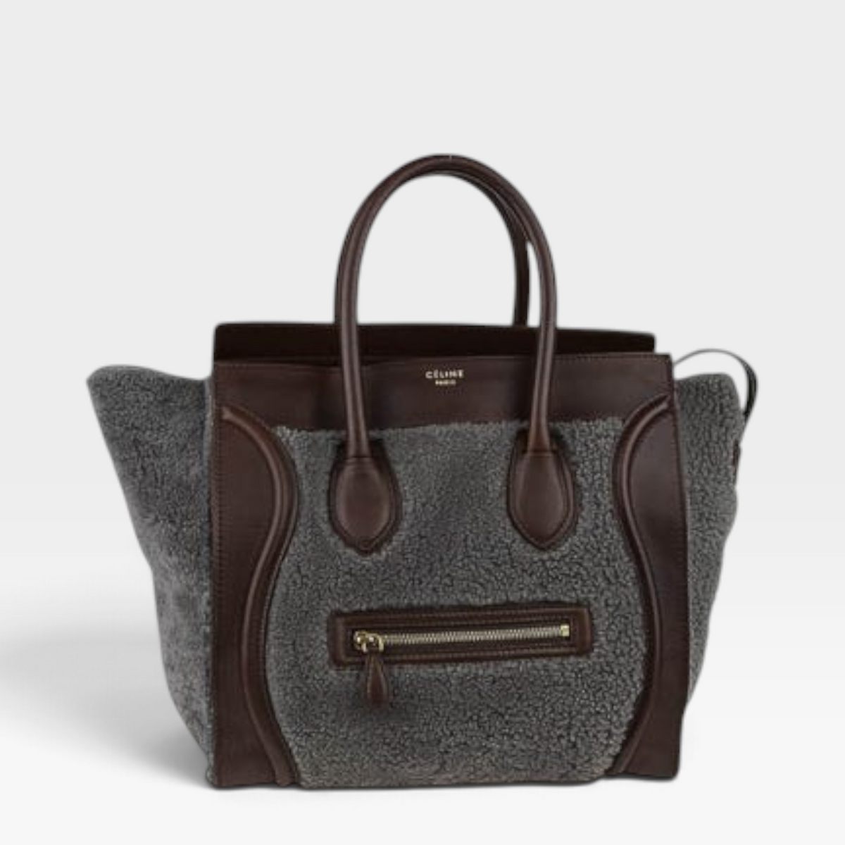 Celine Luggage Shearling Tote
