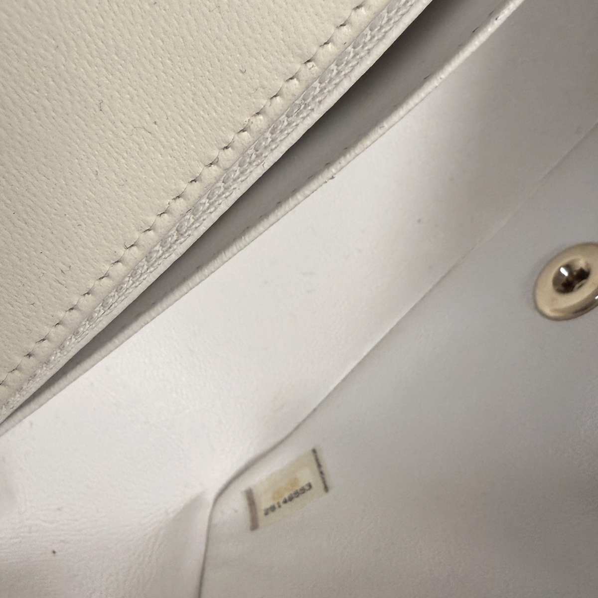 Chanel Mini Rectangular Flap - Ivory Chevron Leather, Gold Hardware