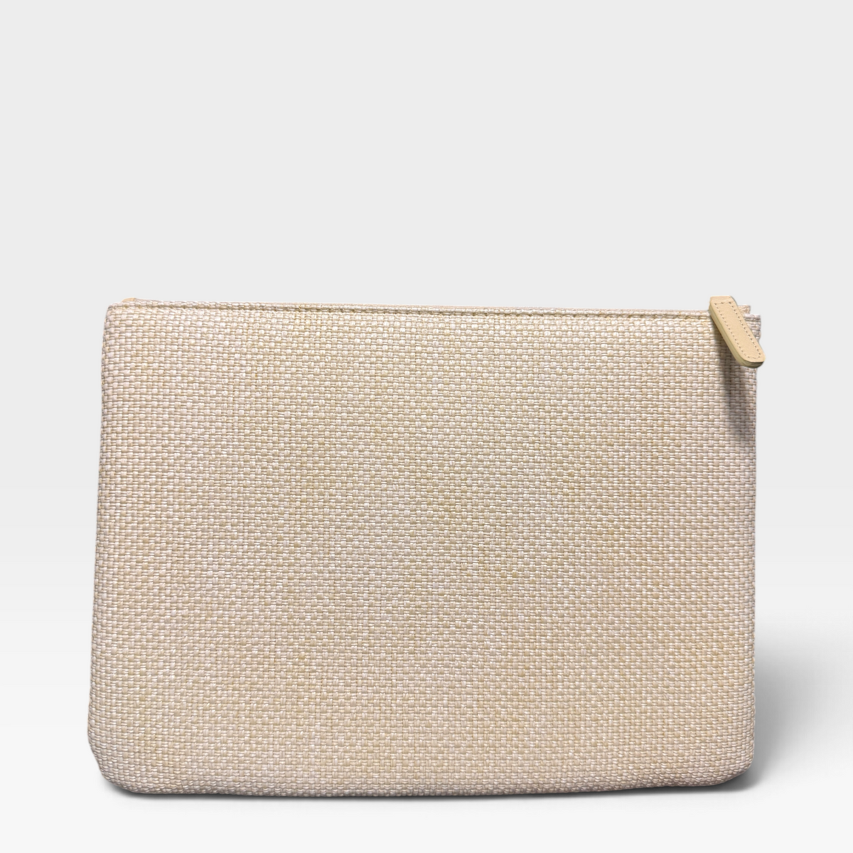 Chanel The Deauville O Case, Yellow Raffia Canvas