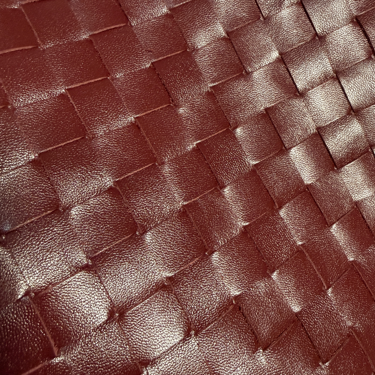 Bottega Veneta Pouch Clutch - Burgundy Intrecciato Leather