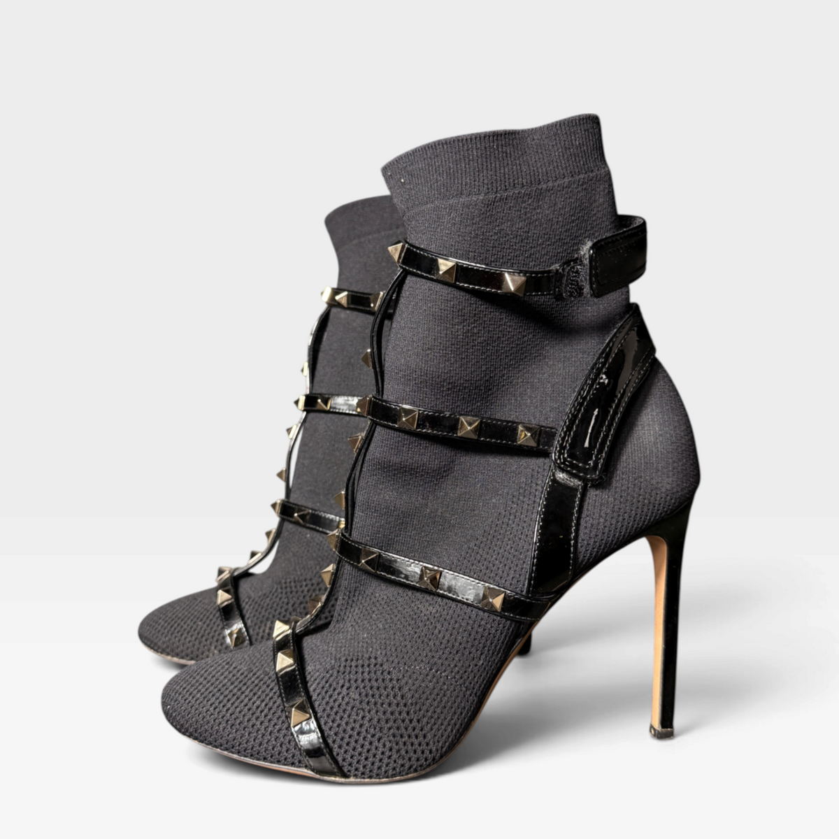 Valentino Garavani Free Rockstud Stretch-Knit Sock Boots