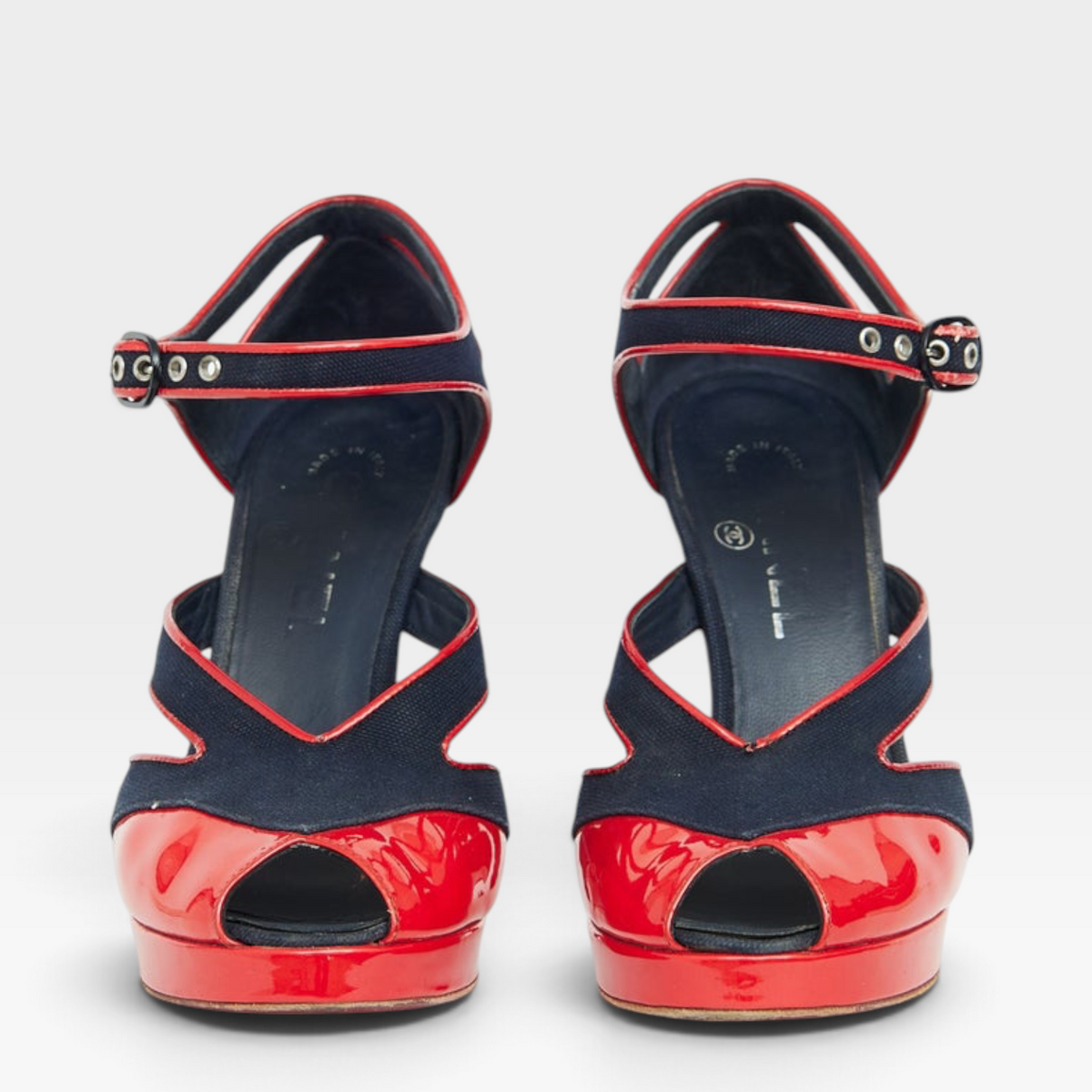 Chanel Vintage 2008 Runway Peep Toe Sandals