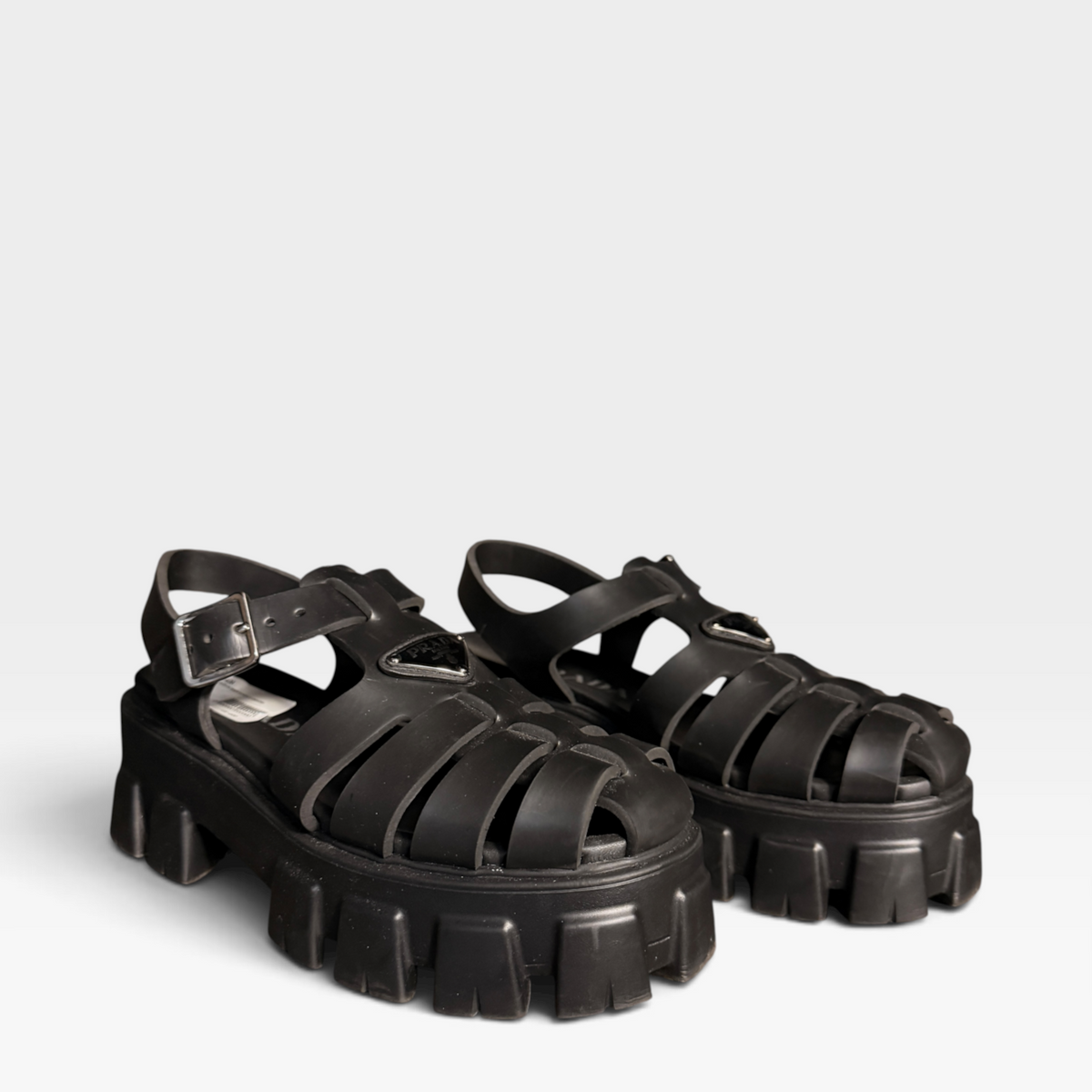 Prada Monolith Rubber Sandals