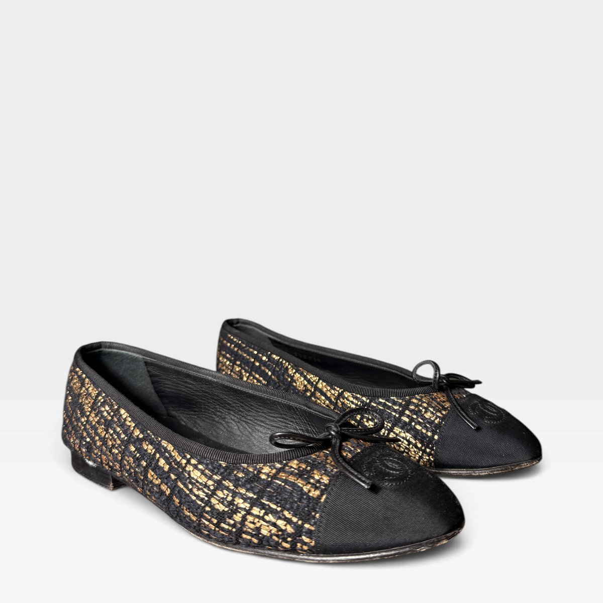 Chanel Tweed Ballet Flats