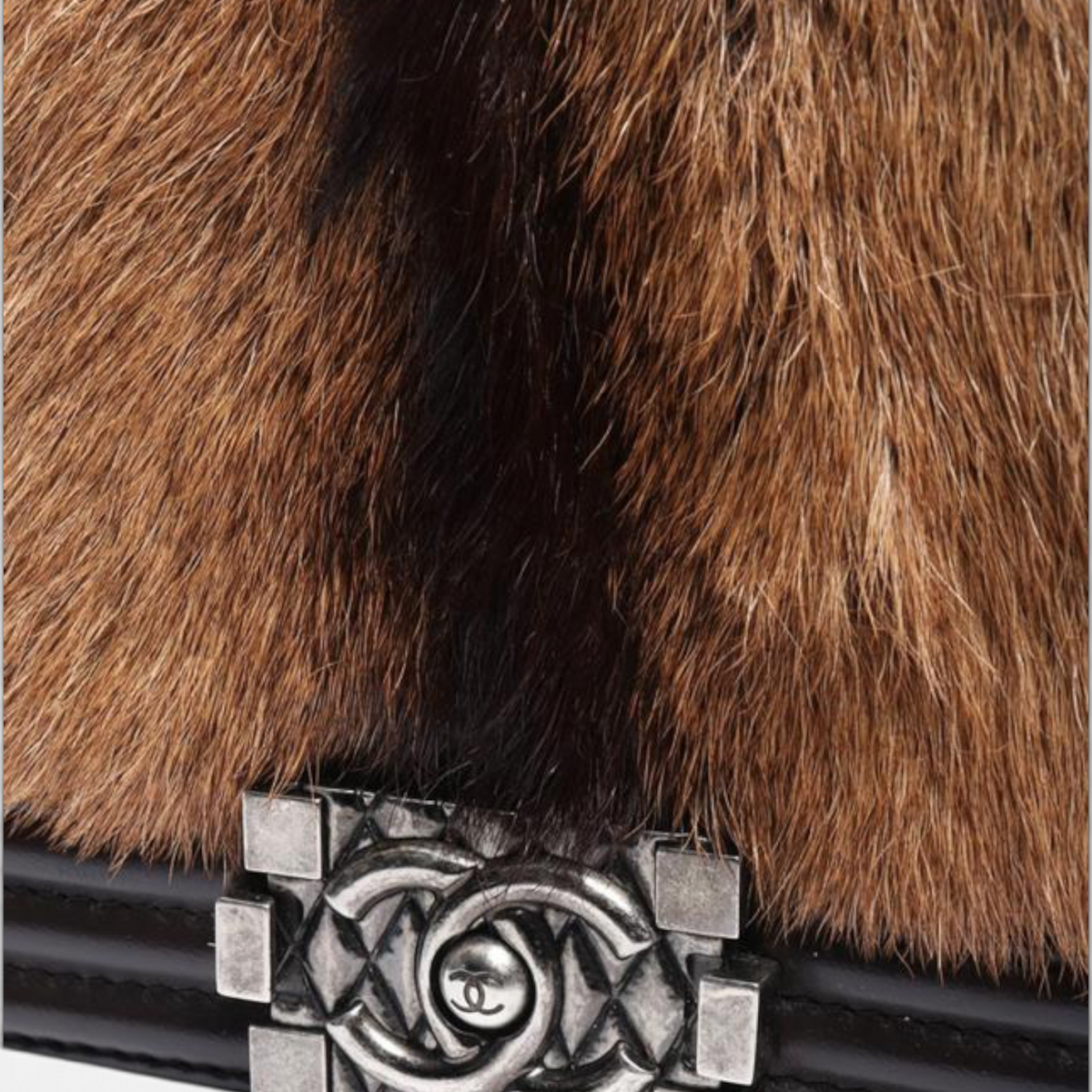 Chanel Lambskin & Pony Boy Bag