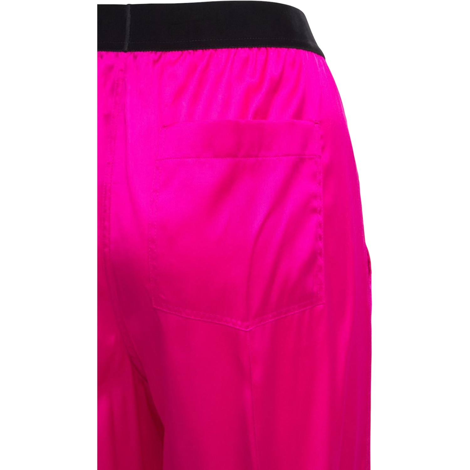 TOM FORD Pink Silk Pants With Logo