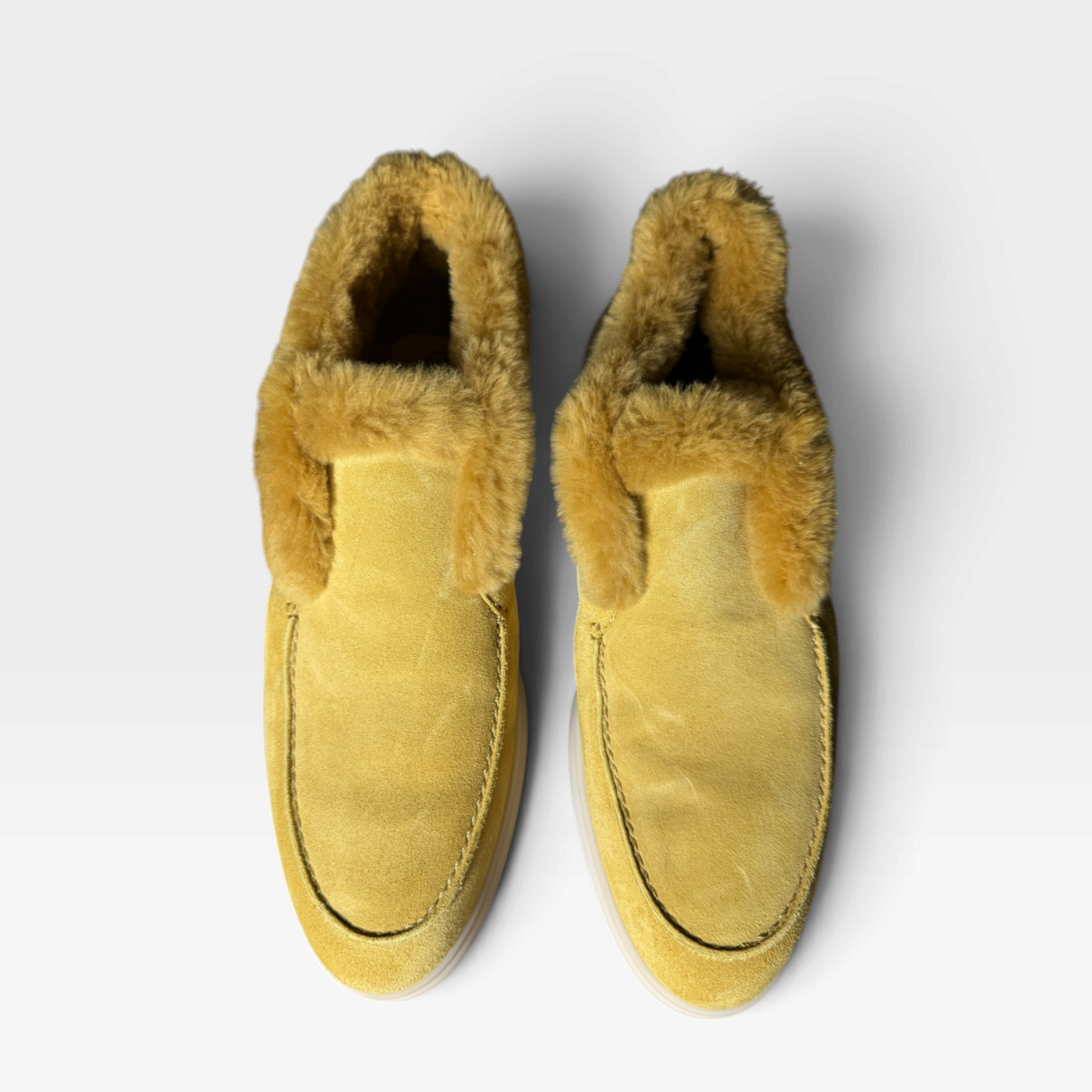 Loro Piana Open Walk Fur-Lined Suede Ankle Boots