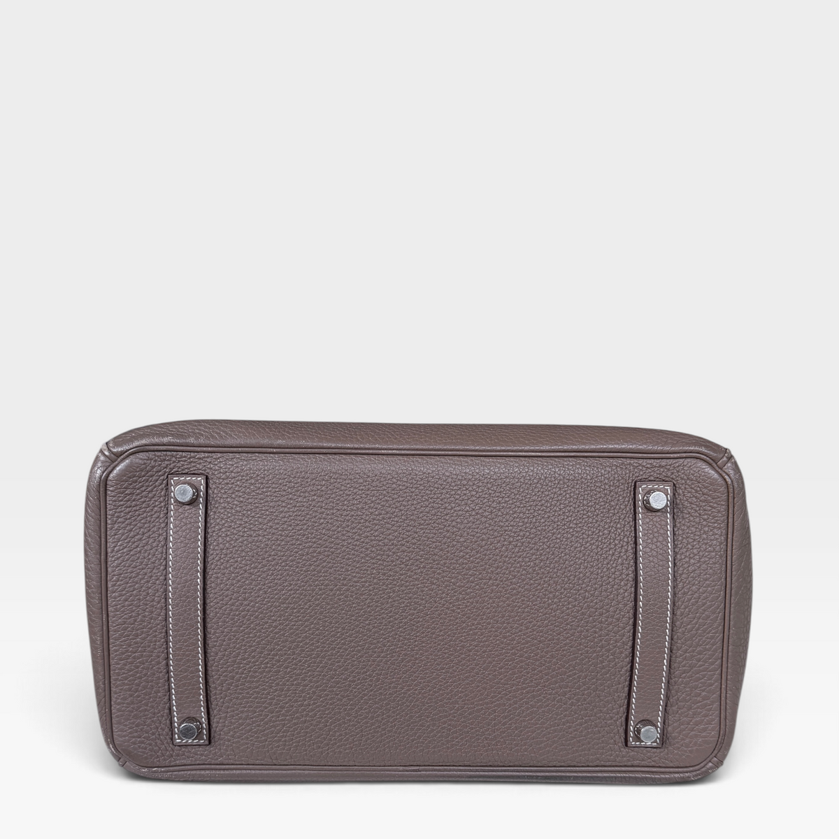 Hermès Étoupe Birkin 35, Togo Leather, Palladium Hardware, O Stamp