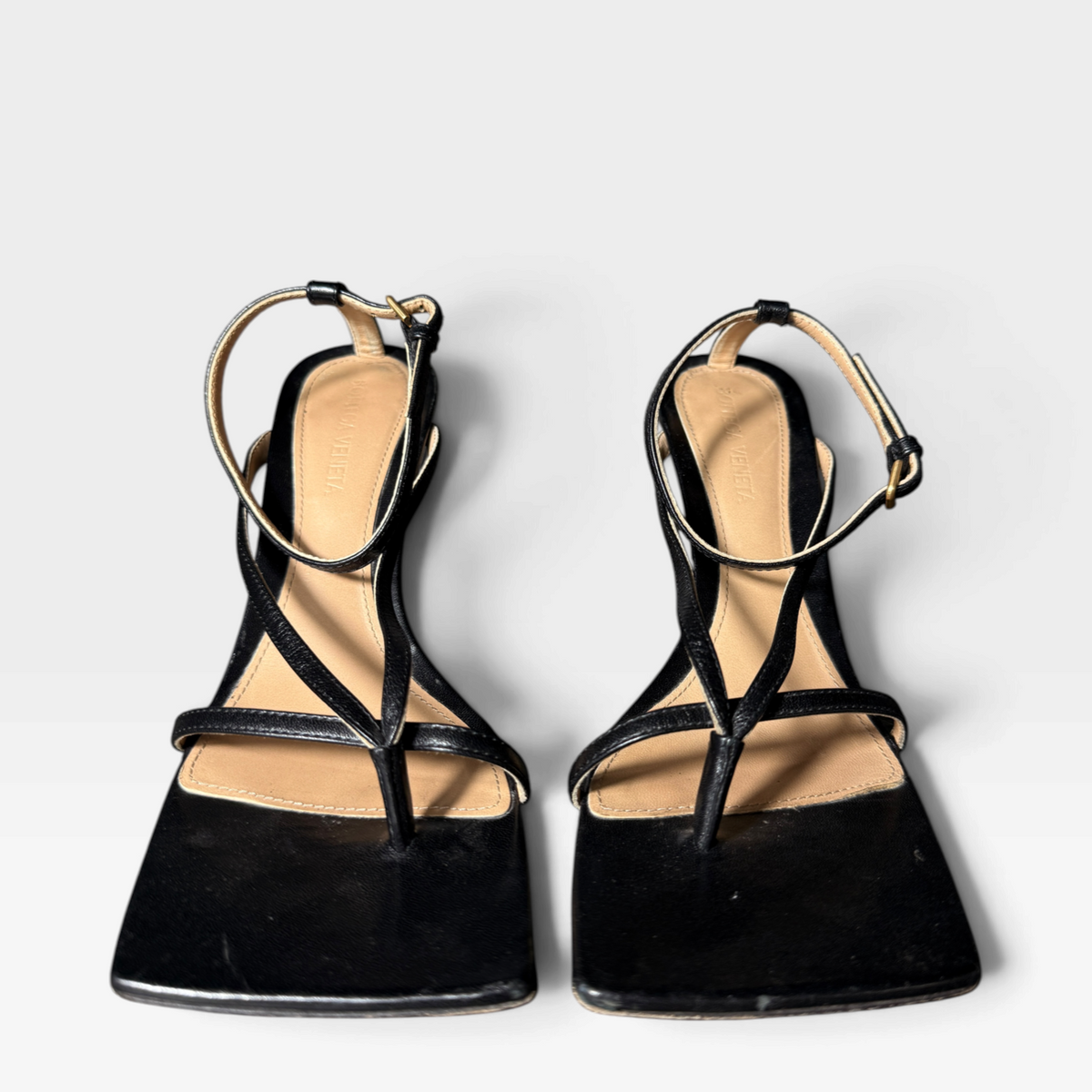 Bottega Veneta Square Toe Sandals