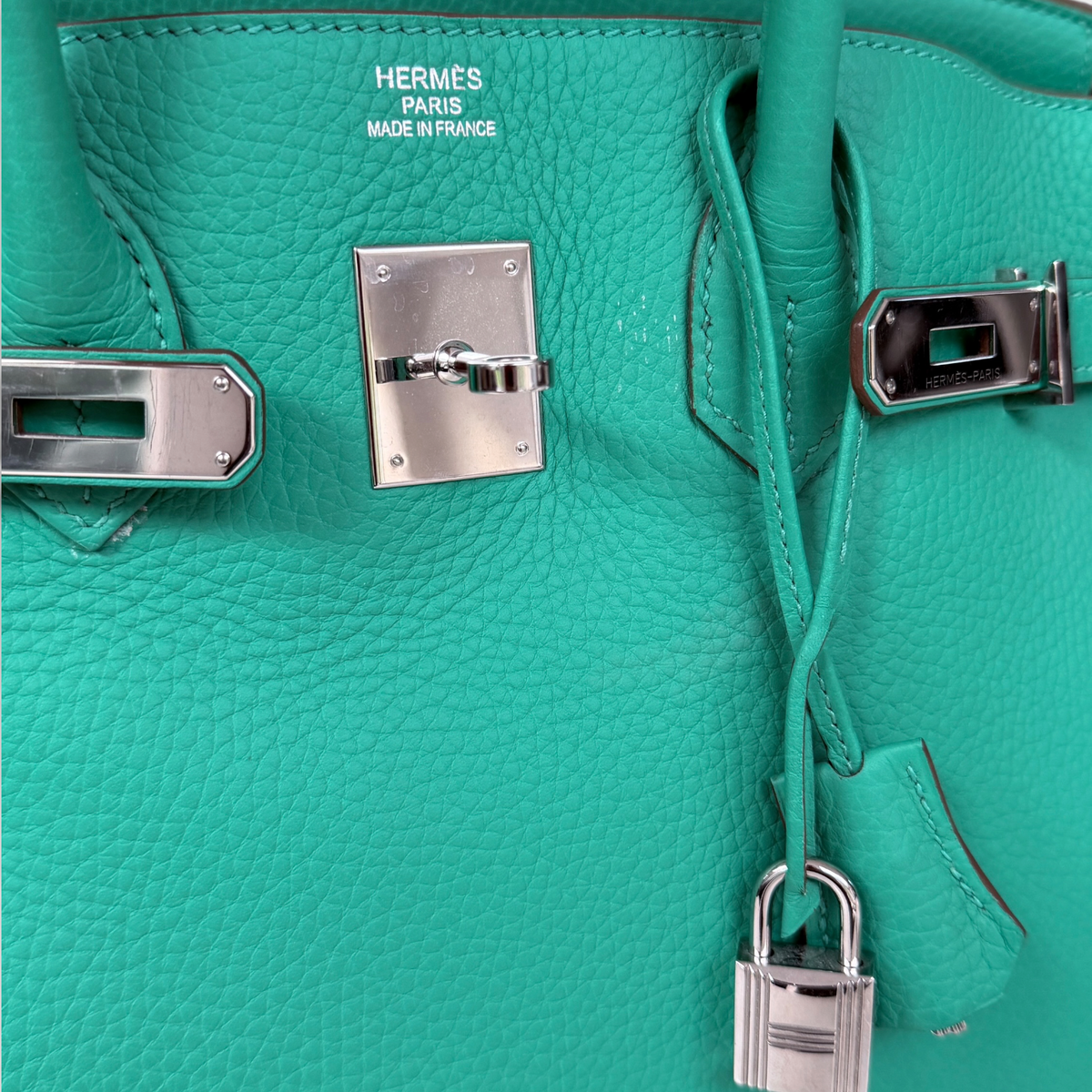 Hermès Birkin 35, Menthe Togo Leather, Palladium Hardware, P Stamp