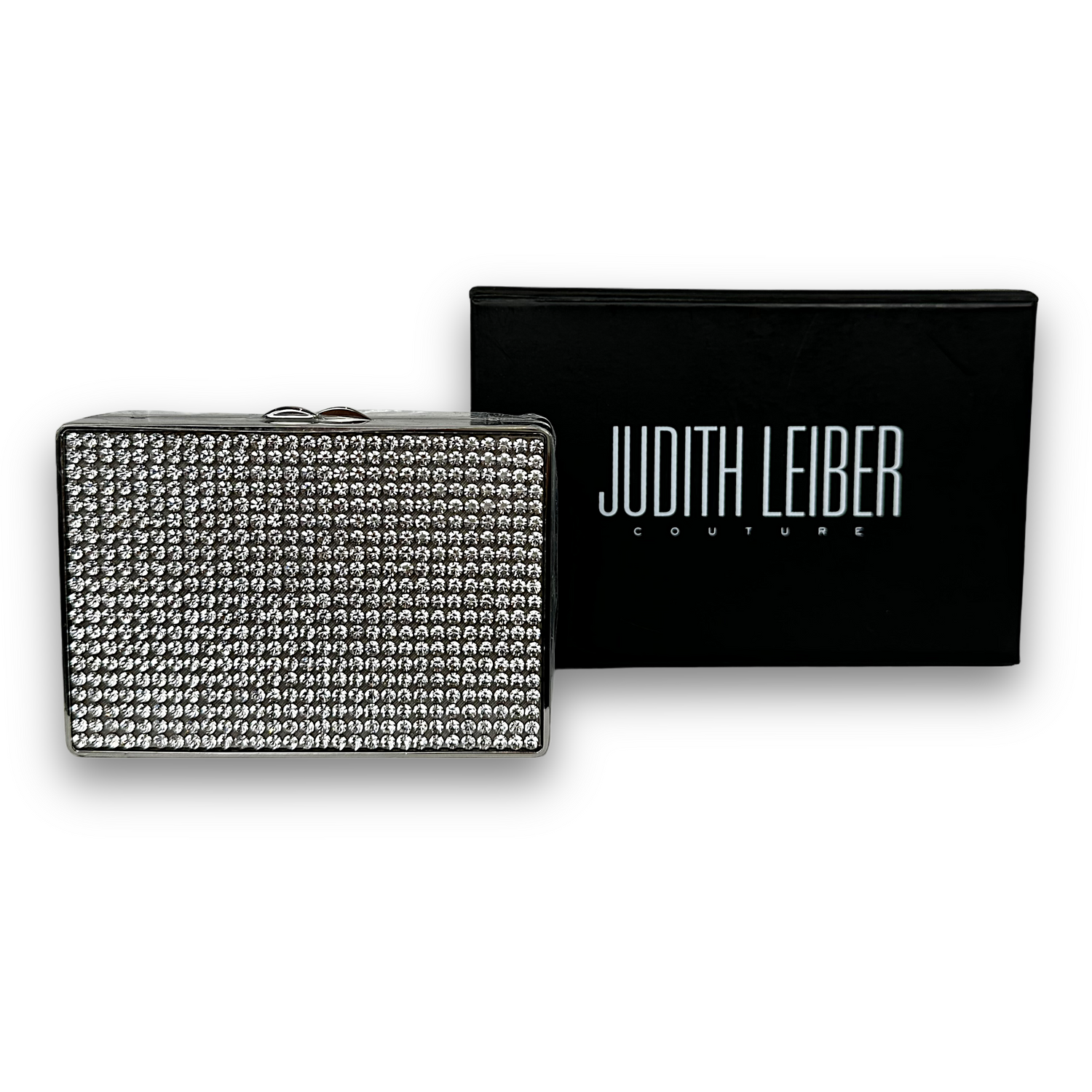 JUDITH LEIBER micro crystal bag with shoulder chain.