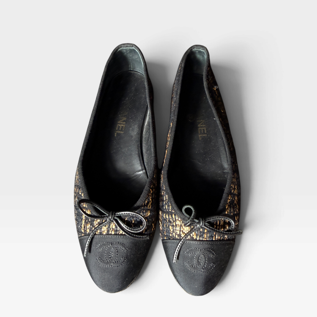 Chanel Tweed Ballet Flats