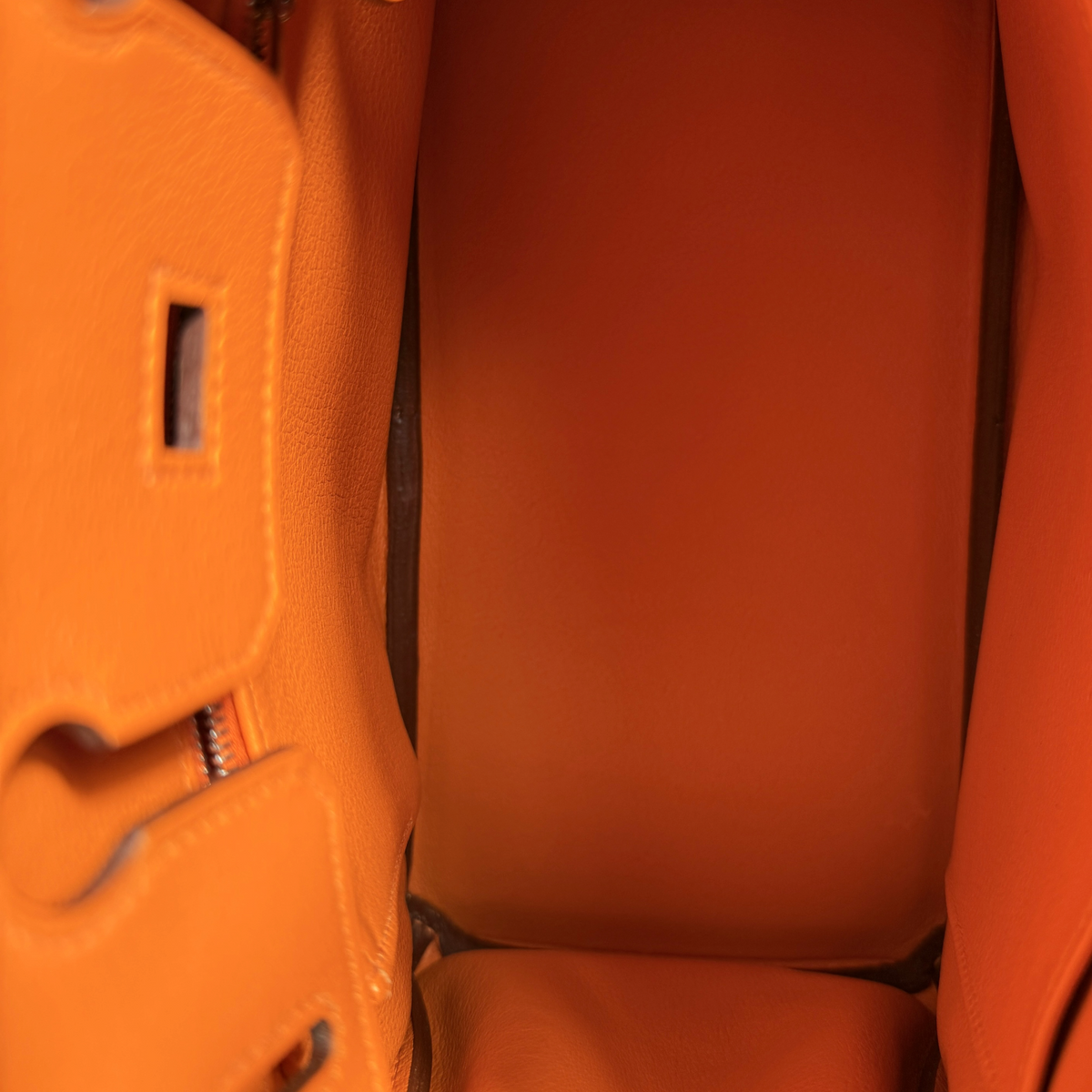 Hermès Birkin 25, Orange Clemence Leather, Palladium Hardware - M Stamp