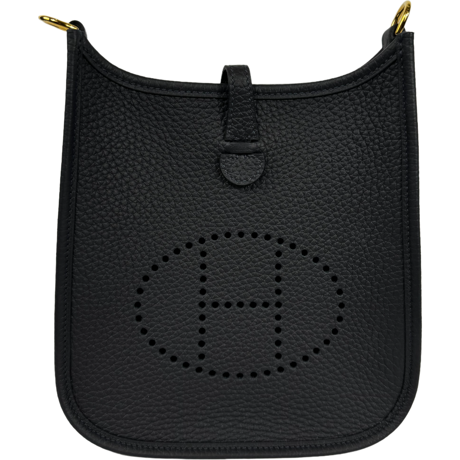 HERMES Mini Evelyn Leather Handbag