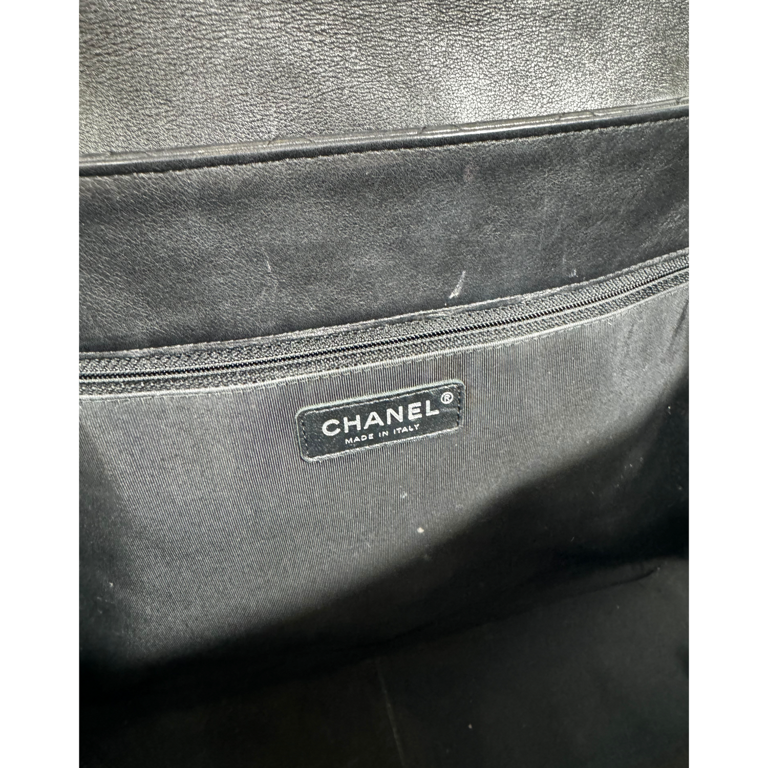 CHANEL Black Lamb “Paris-Edinburgh” Quilted Flap Tote 2014 with Silver Hardware