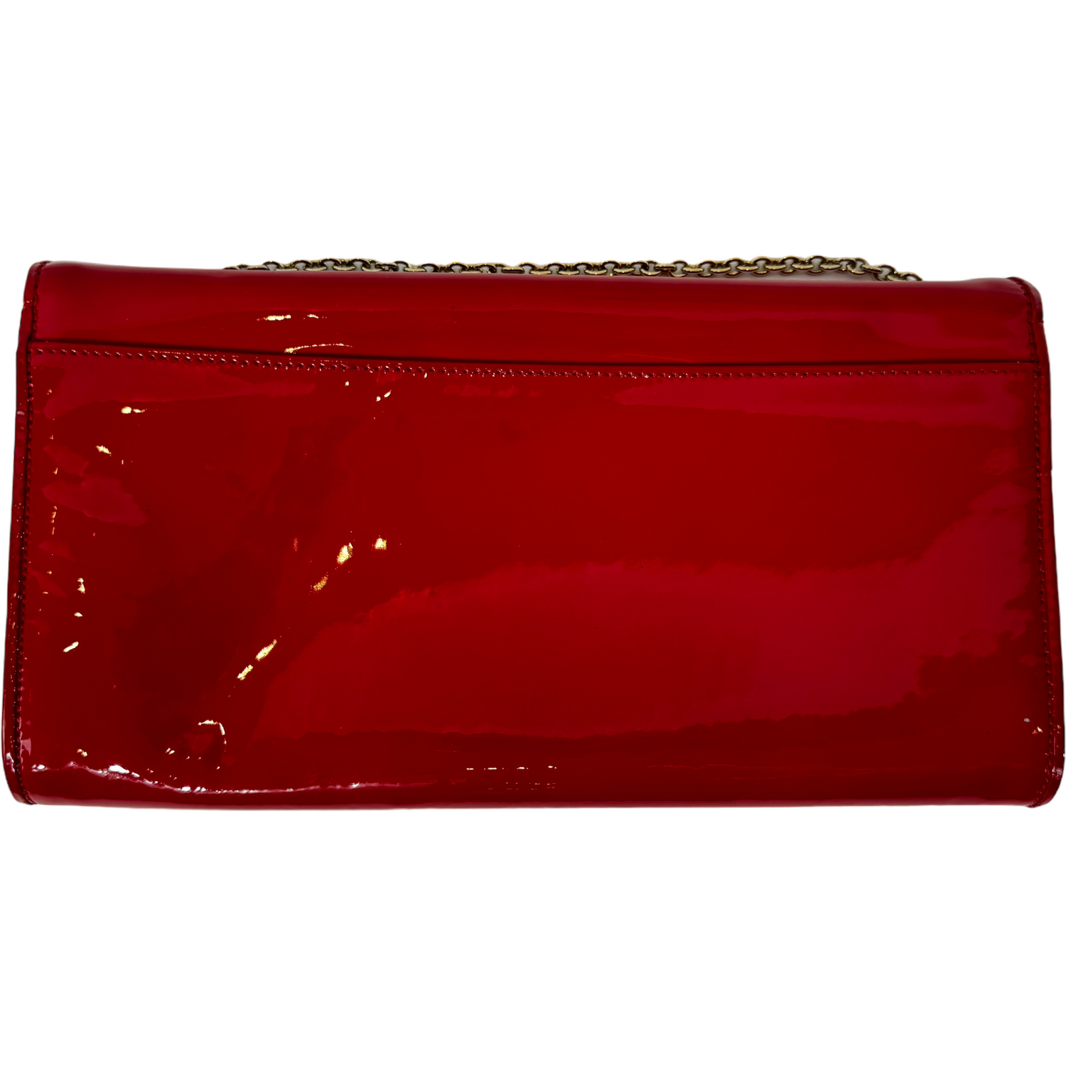 CHRISTIAN LOUBOUTIN Red Patent Riviera Clutch Bag