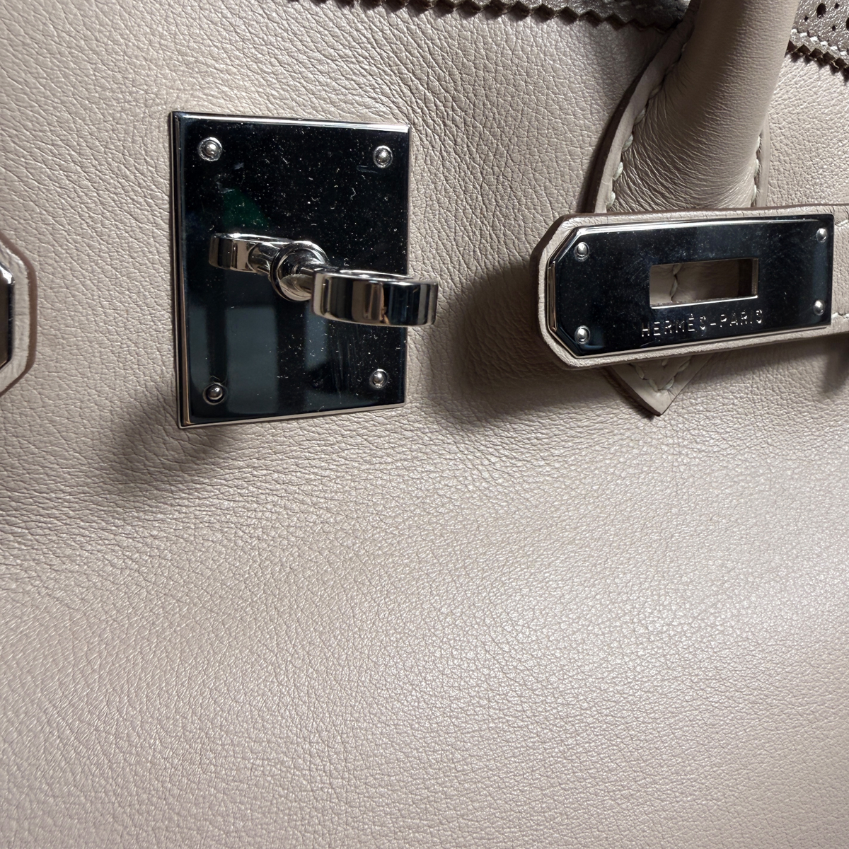 Hermès Birkin 30 Ghillies, Limited Edition Argile & Étoupe, Palladium Hardware - P Stamp