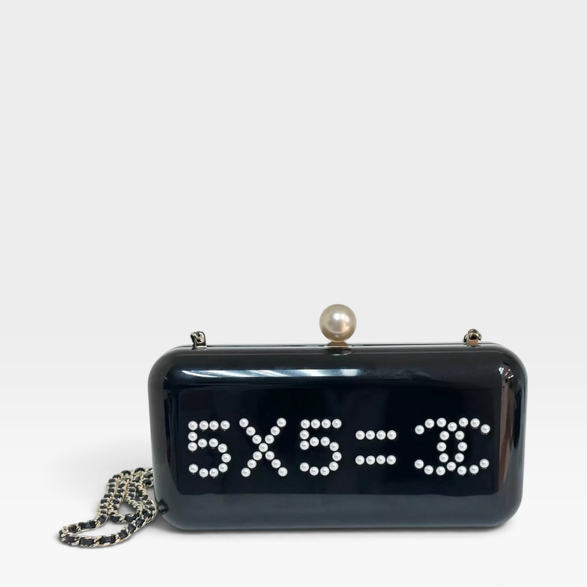 Chanel 5x5 CC Plexiglass Minaudiere 2015 – Black