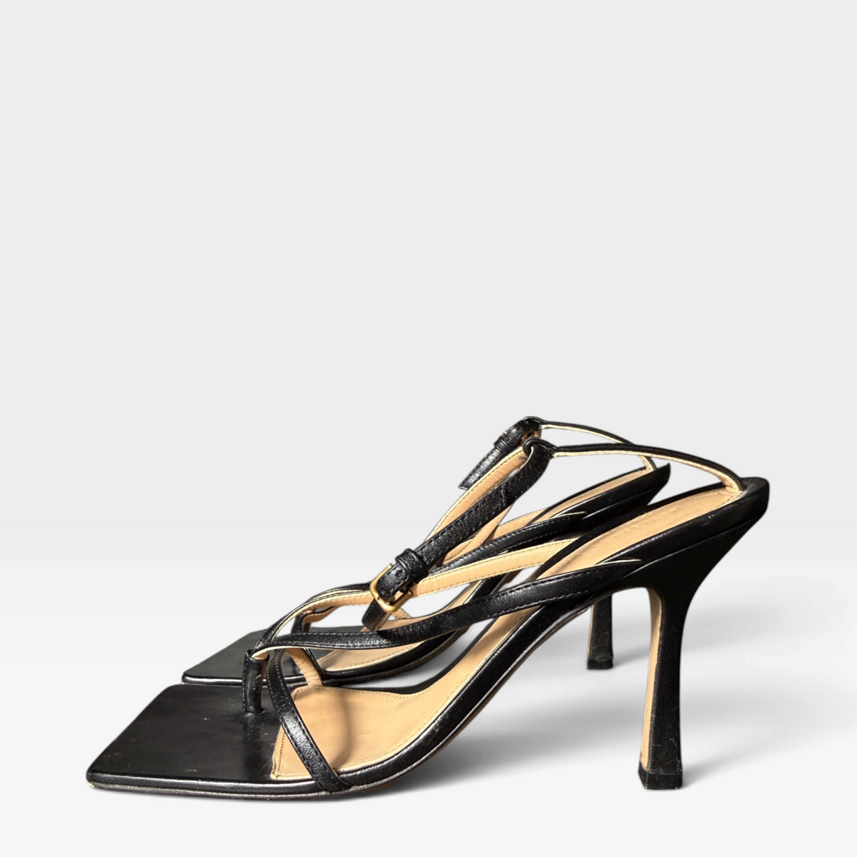Bottega Veneta Square Toe Sandals