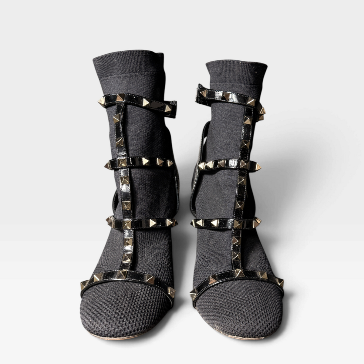 Valentino Garavani Free Rockstud Stretch-Knit Sock Boots