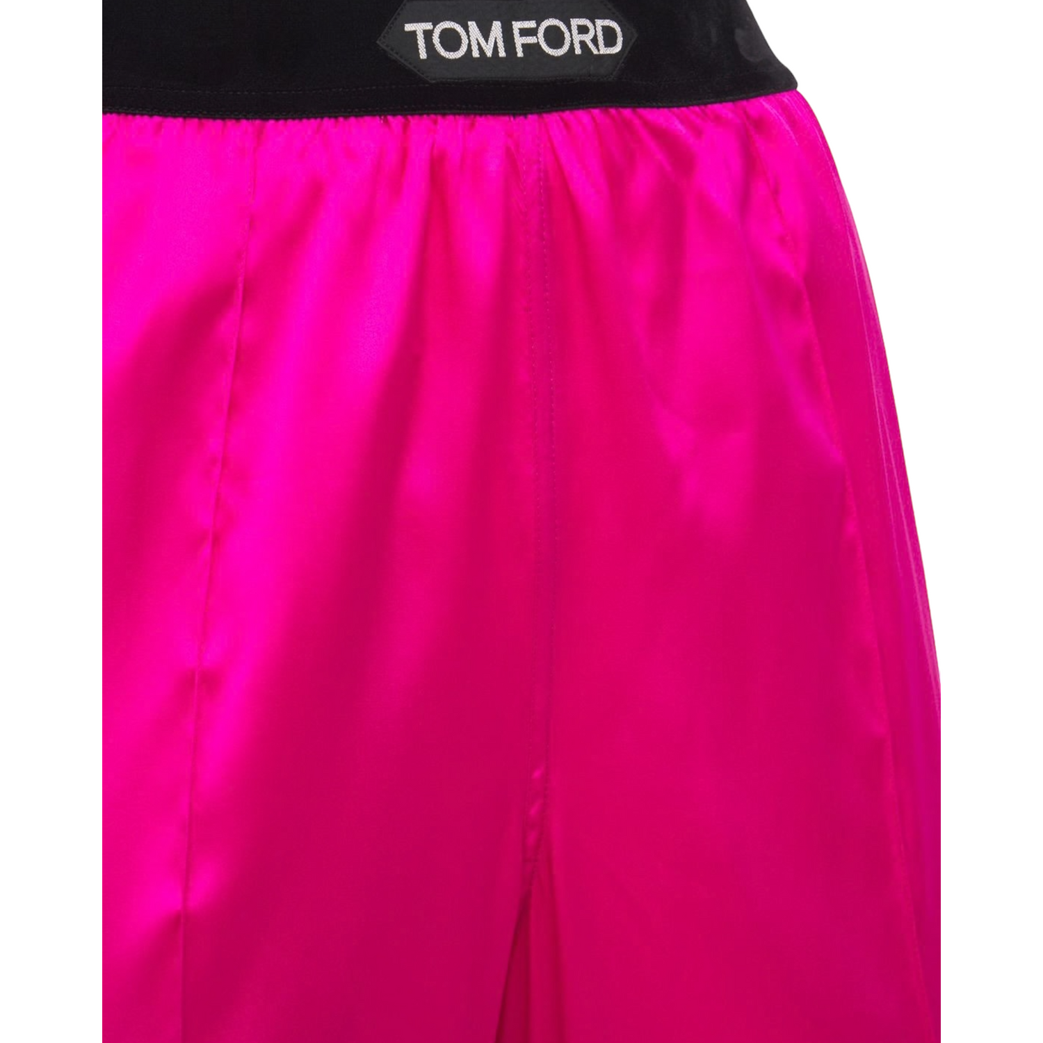 TOM FORD Pink Silk Pants With Logo