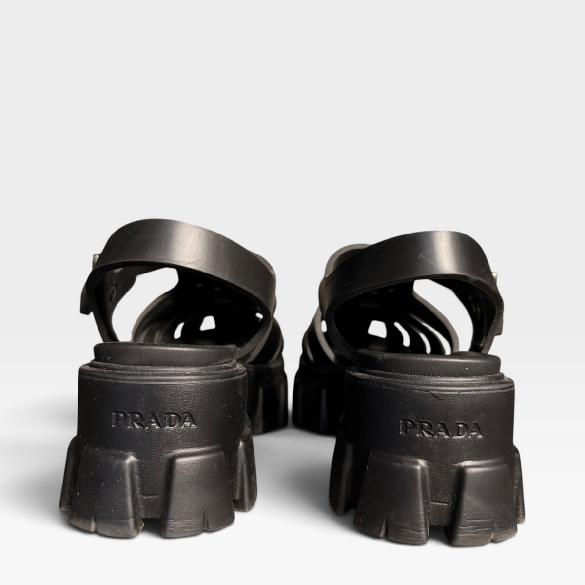 Prada Monolith Rubber Sandals