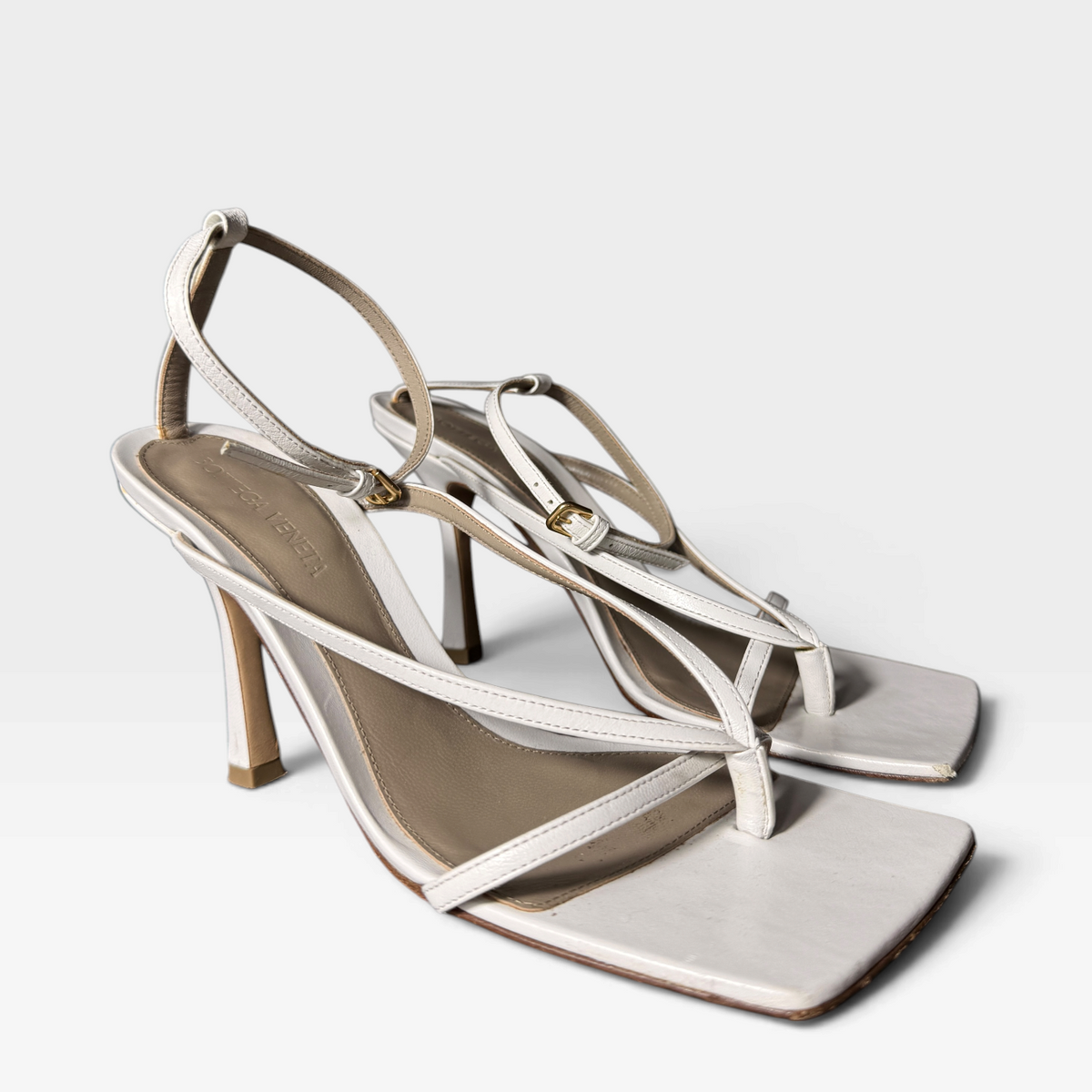 Bottega Veneta Square Toe Sandals