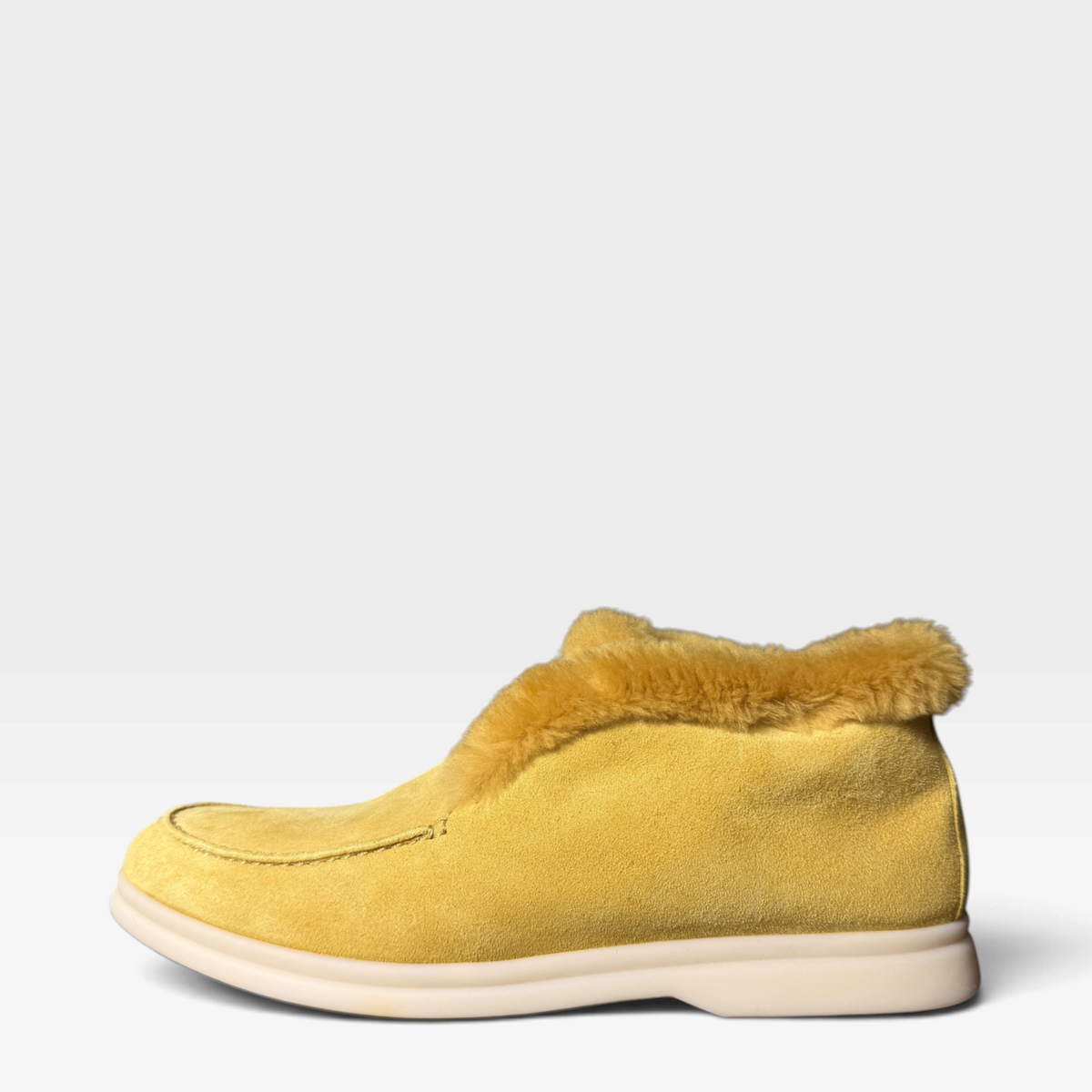 Loro Piana Open Walk Fur-Lined Suede Ankle Boots